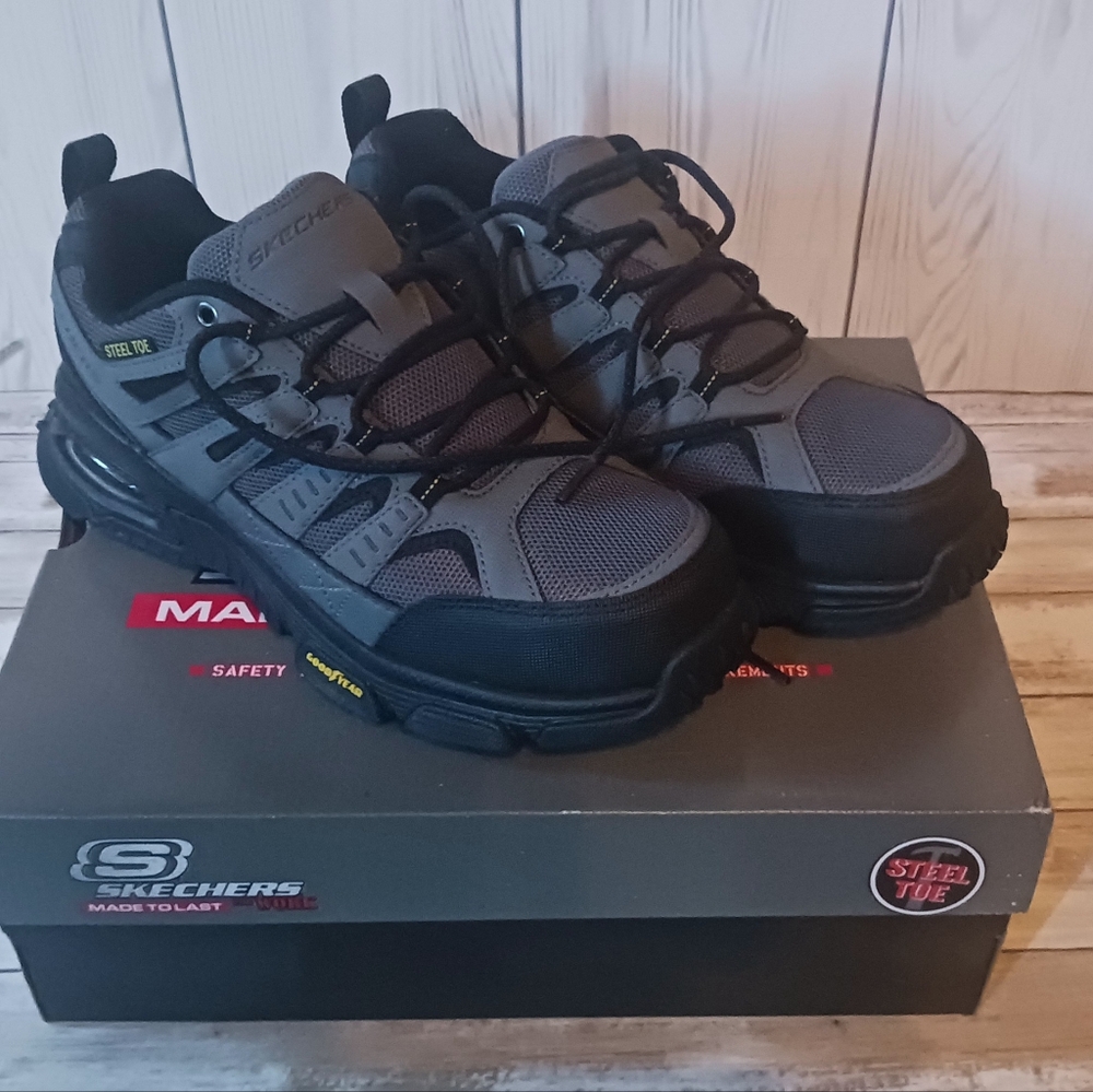 SKECHERS Skech-Air Envoy ST ARCKET WORK Slip Proof Steel Toe Work Shoe Good Year
